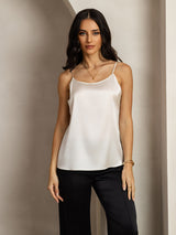 [Ljusgrå] SilkSilky-SE Spaghetti Strap Cami Toppar 001