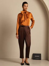 [Mörk Choklad] SilkSilky-SE 19Momme Silke Womens Pants 006