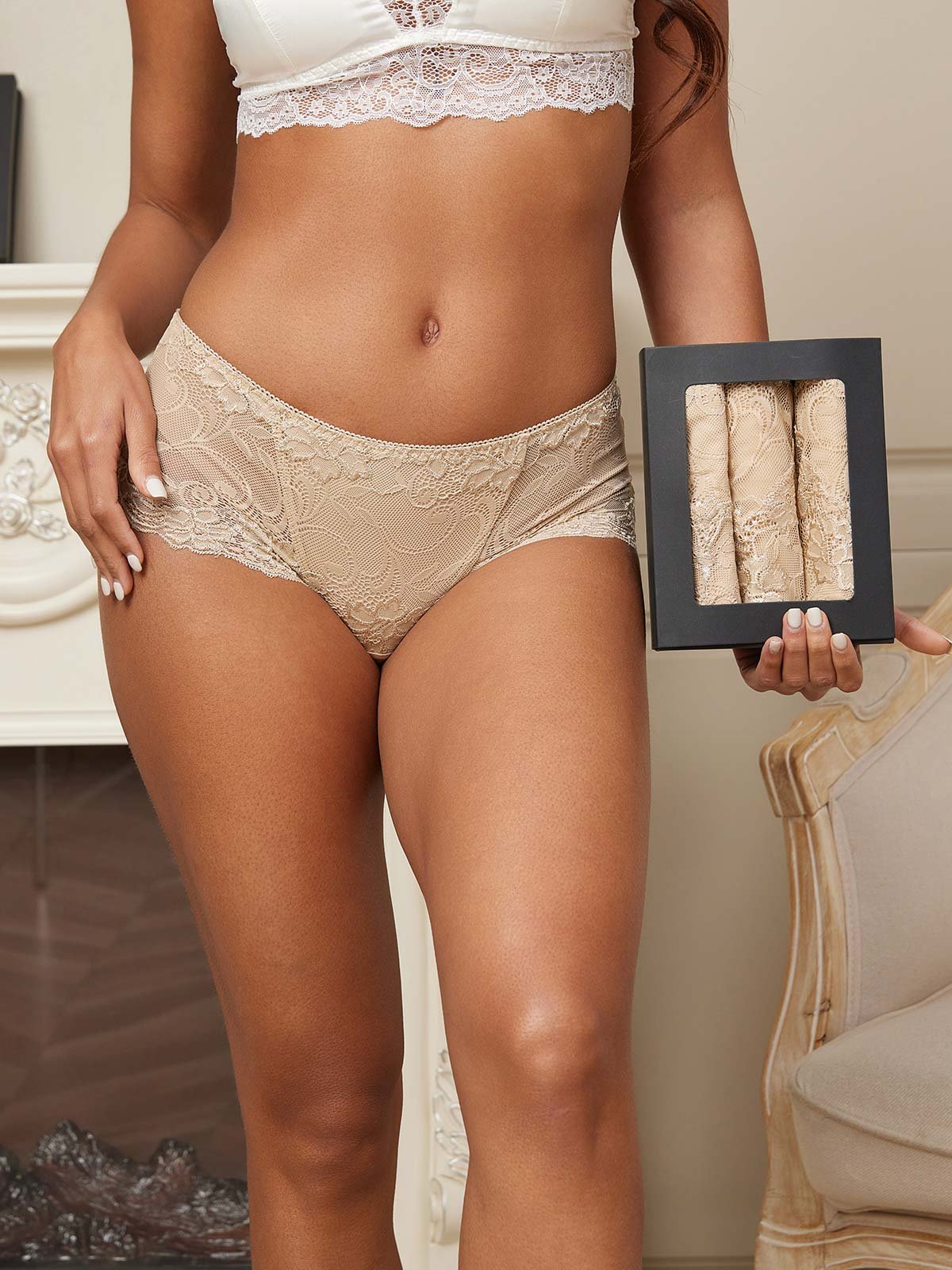 [Beige] SilkSilky-SE Silke Stickad Panty 001