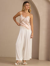 [Rosa] SilkSilky-SE Spaghetti Strap V Neck Cami Toppar 005