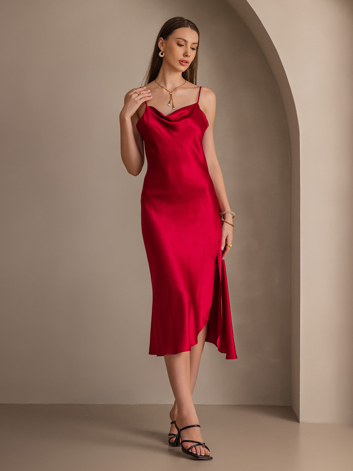 [Vin] SilkSilky-SE 19Momme Rent Silke Dress 005