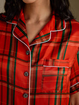 [Rutröd] SilkSilky-SE Short Sleeve Notch Collar Dam Pyjama 004