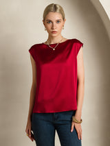 [Vin] SilkSilky-SE Cap Sleeve Round Neck Dam T-Shirt 004