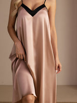 [Toscana] SilkSilky-SE Spaghetti Strap V Neck Nattlinne 007