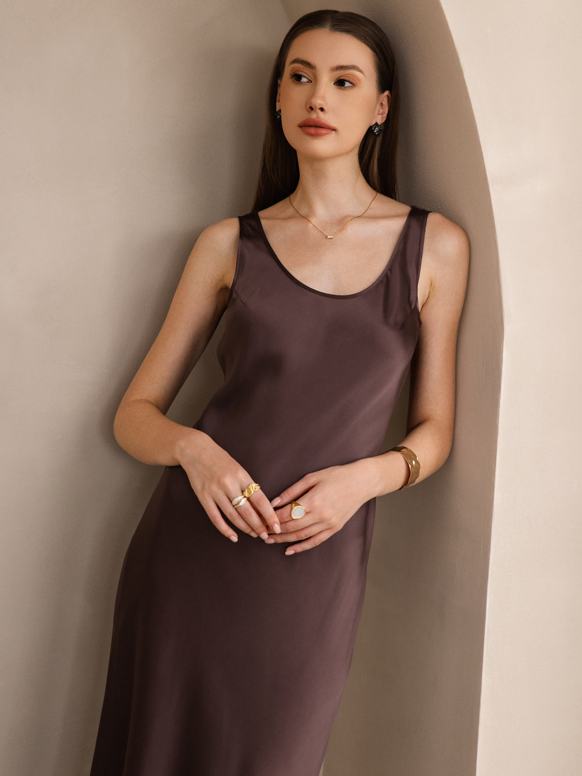 [Kaffe] SilkSilky-SE Rent Silke Dress 003