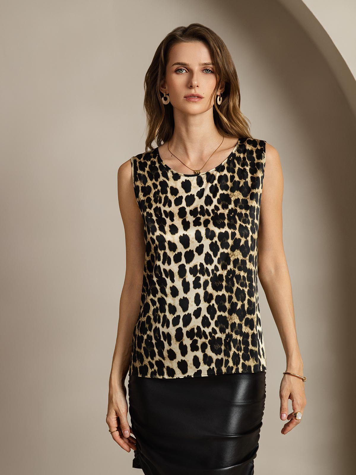 [Leopard] SilkSilky-SE 19Momme Silke Camisoles 003