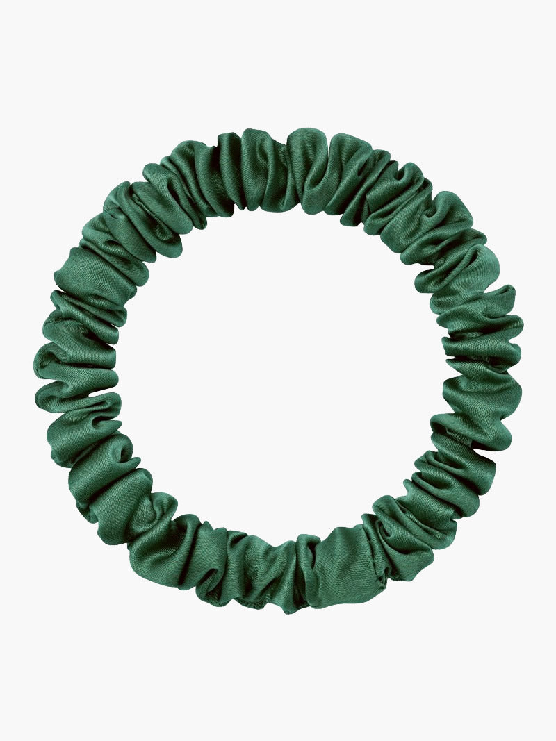 [Mörkgrön] SilkSilky-SE 19Momme Rent Silke Scrunchie 004