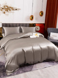 SilkSilky SE 19Momme Rent Silke Bedding Set Grå 003