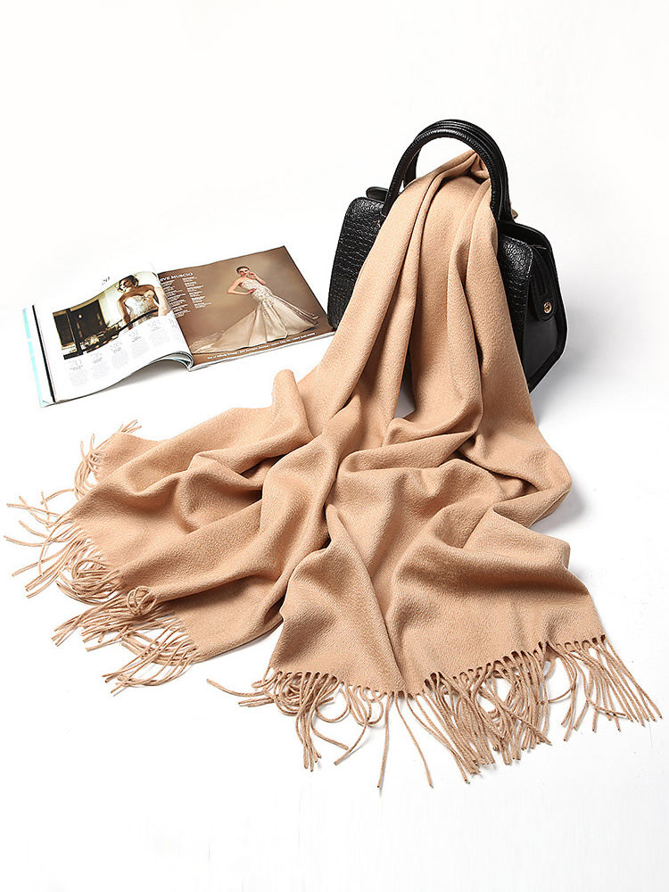 [Tan] SilkSilky-SE Ull Scarf 005