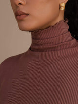 [Cameo Rose] SilkSilky-SE Long Sleeve Turtle Neck Dam T-Shirt 006