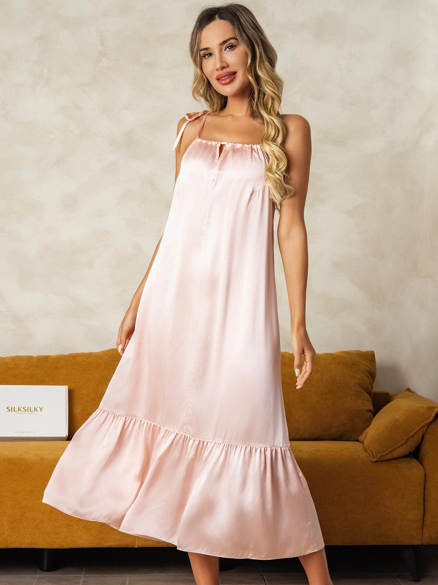 [Rosa] SilkSilky-SE Rent Silke Nightgown 003