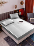 SilkSilky SE 19Momme Rent Silke Bedding Set Silver 001