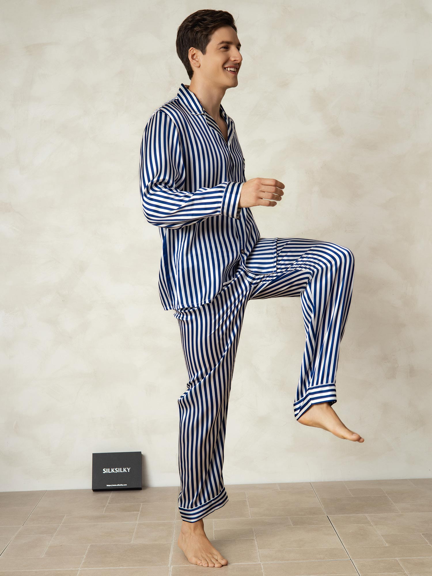 [Marin Rand] SilkSilky-SE 19Momme Rent Silke Mens Pajamas 004
