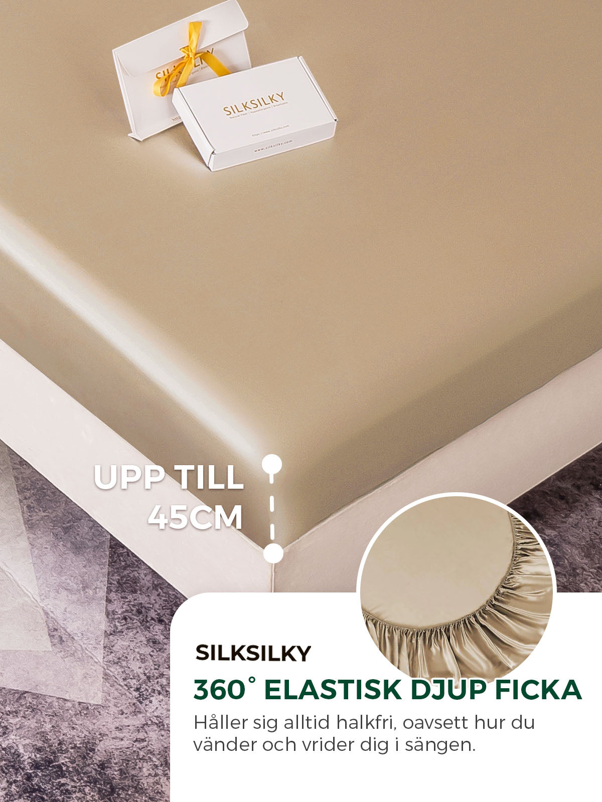 [Beige] SilkSilky-SE 22Momme Rent Silke Bedding Set 004