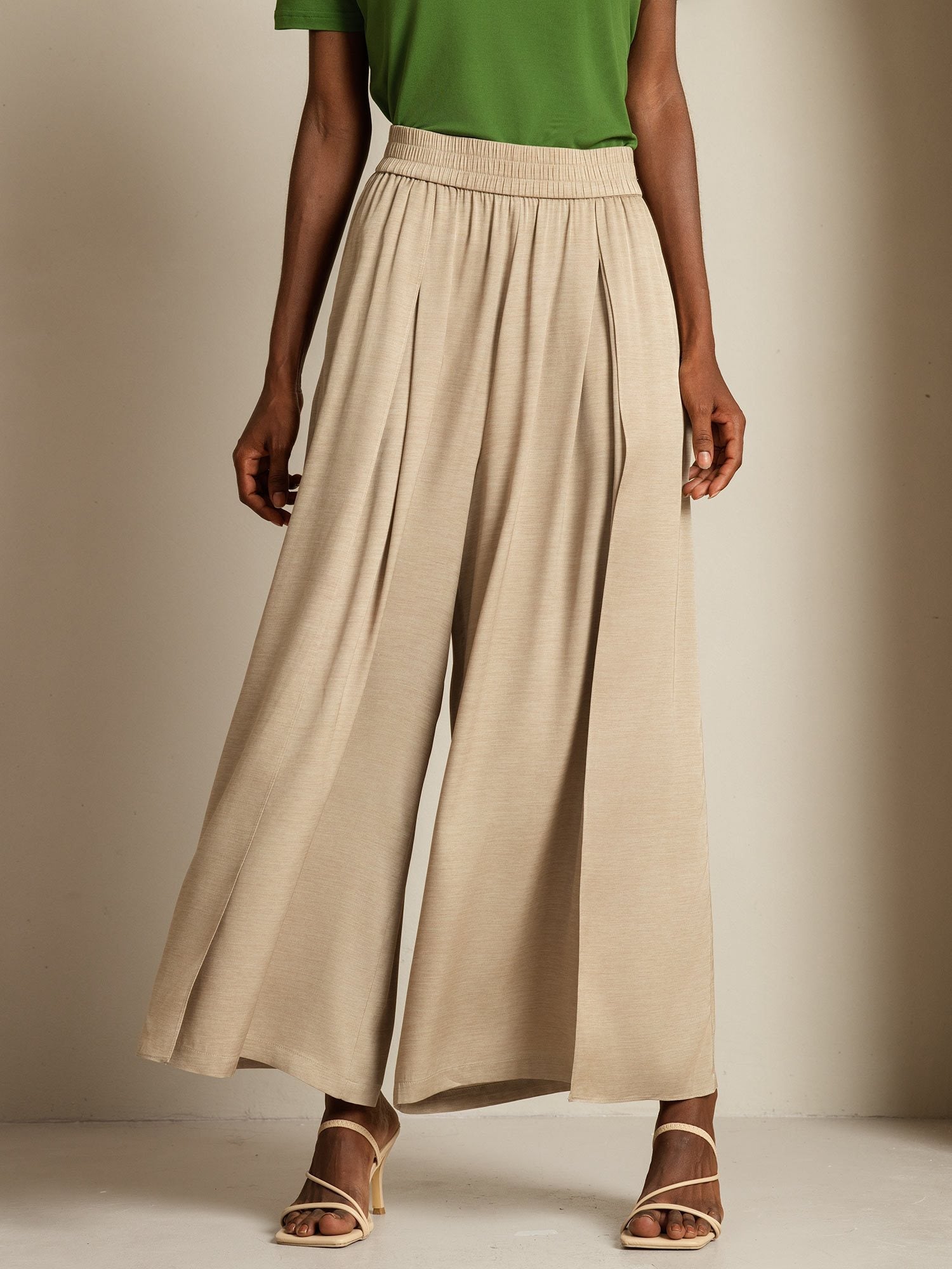 [Tan] SilkSilky-SE 19Momme Silke Womens Pants 003