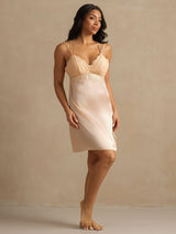 [Ljusrosa] SilkSilky-SE Spaghetti Strap V Neck Nattlinne 006