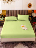 SilkSilky SE 19Momme Rent Silke Bedding Set Mintgrön 002