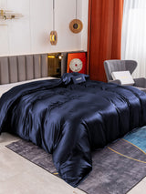 [Mörkblå] SilkSilky-SE 19Momme Duvet Covers 001