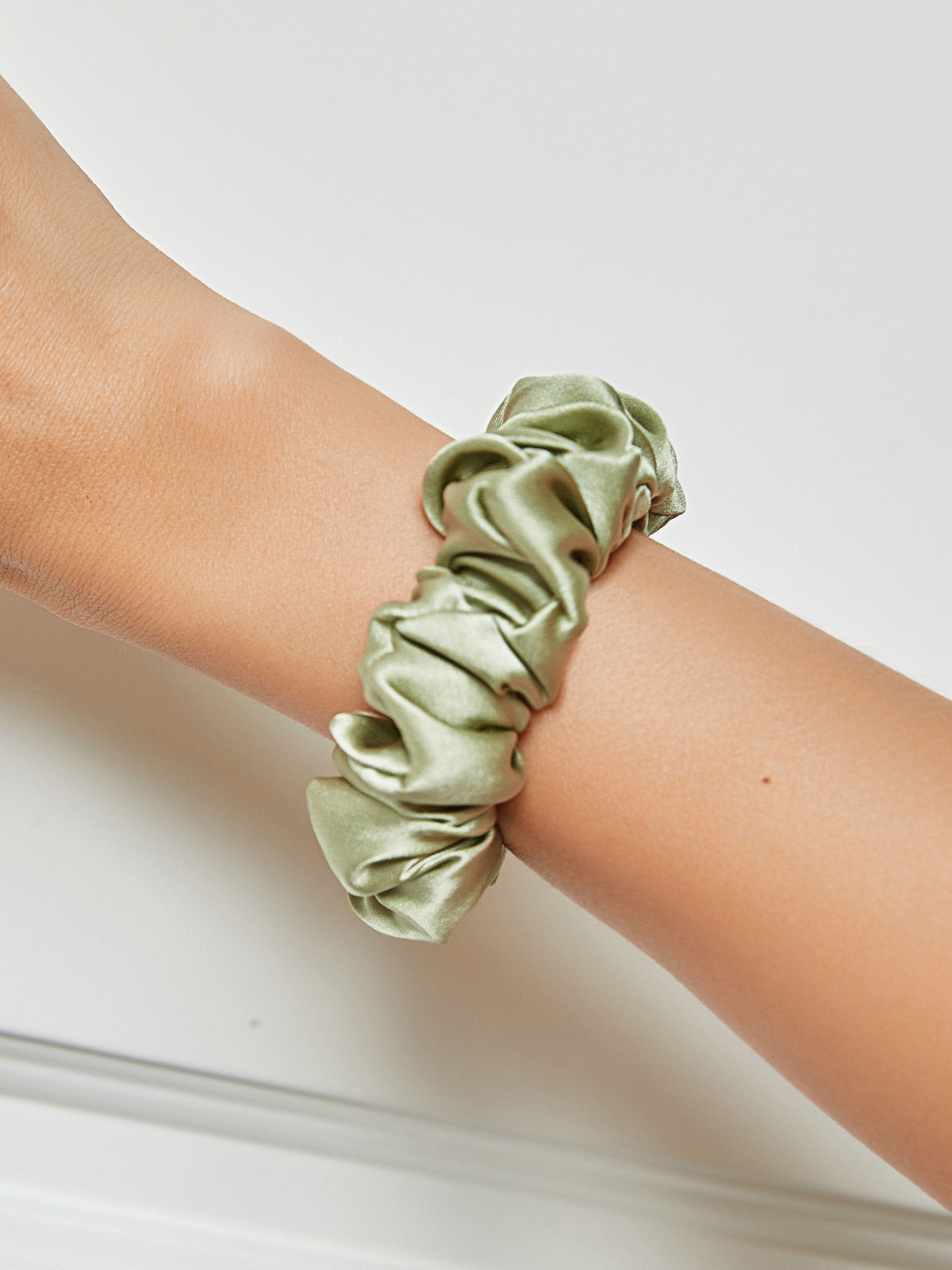 [Mintgrön] SilkSilky-SE 19Momme Rent Silke Scrunchie 001