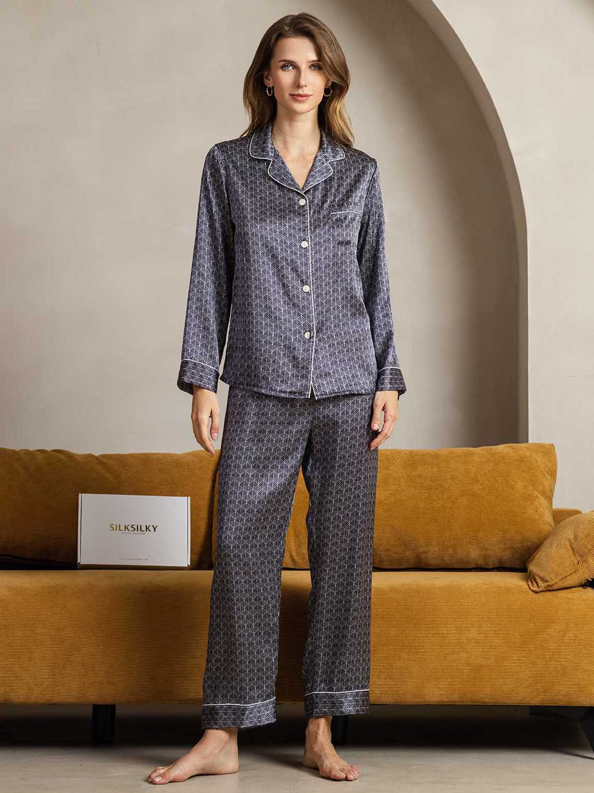 [Marin Ginkgo] SilkSilky-SE Rent Silke Womens Pajamas 001