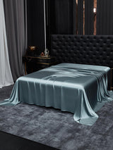 [Gråblå] SilkSilky-SE 22Momme Lakan 002