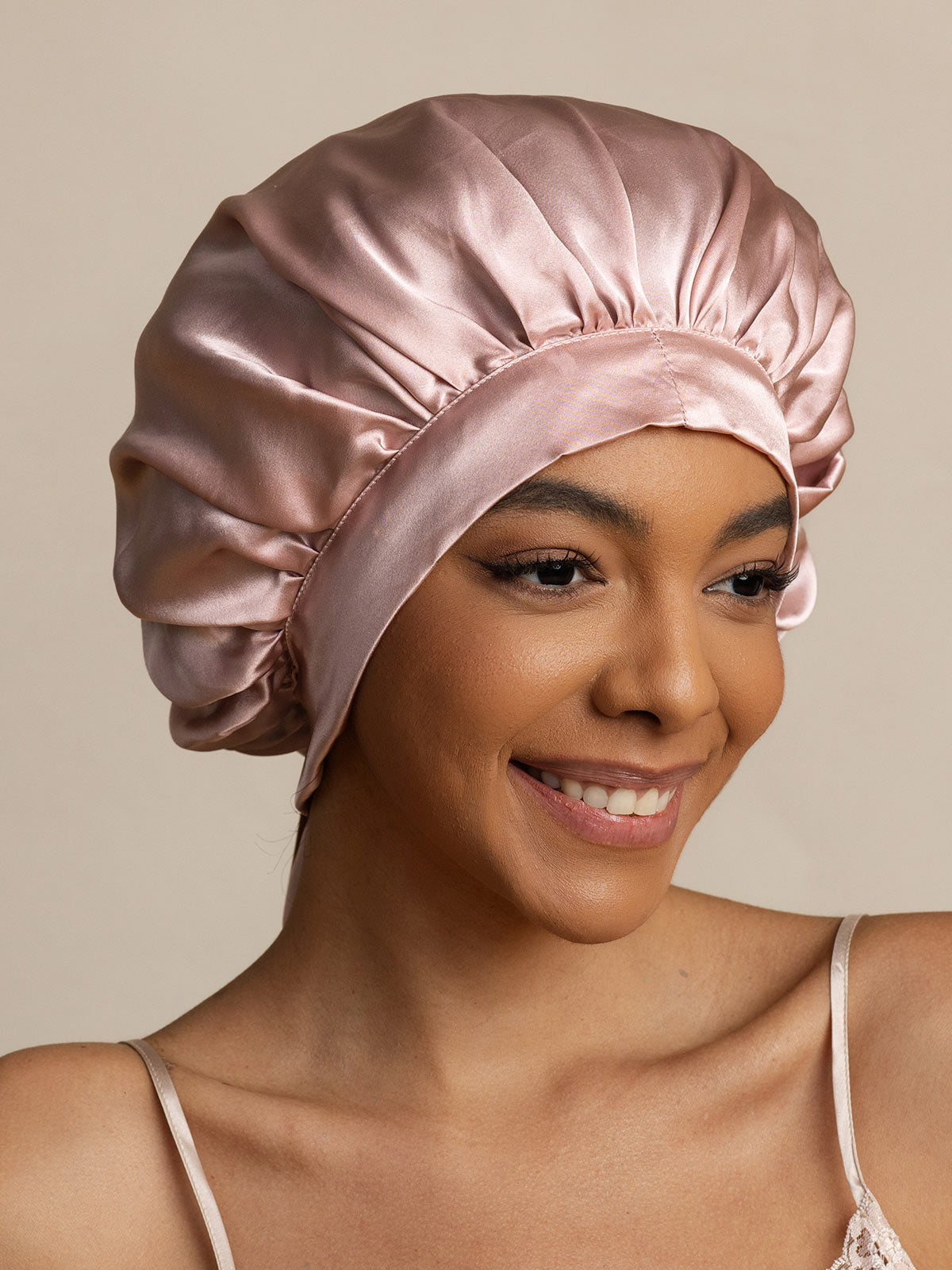 SilkSilky-SE Rent Silke Sleep Cap Rosa 006