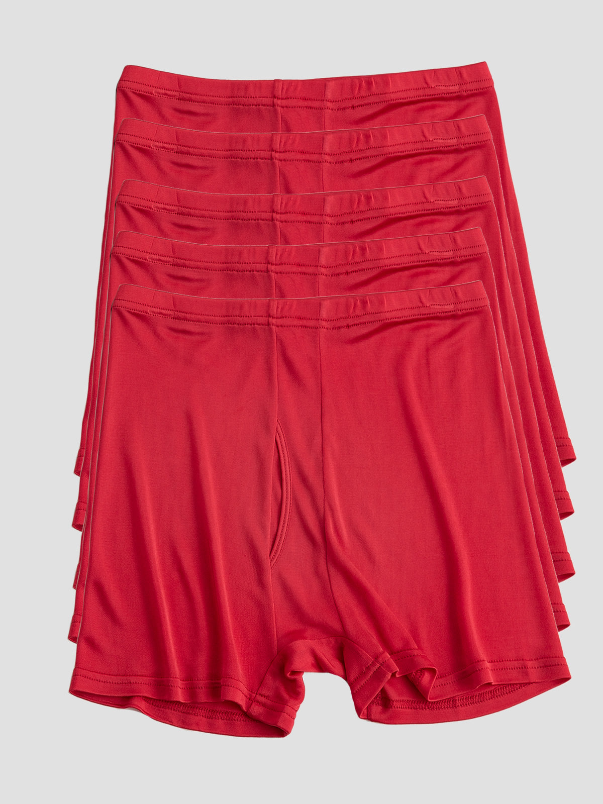 [Röd] SilkSilky-SE Silke Stickad Mens Underwear 002