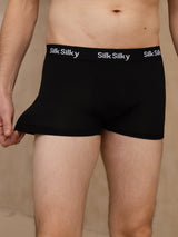 [Svart] SilkSilky-SE 100% Silk Jersey Herr Underkläder 004