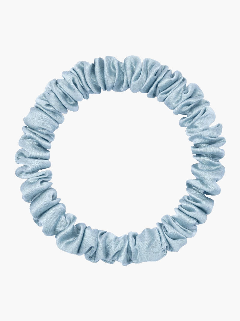 [Himmelsblå] SilkSilky-SE 19Momme Rent Silke Scrunchie 004