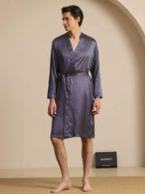 [Marin Ginkgo] SilkSilky-SE Long Sleeve V Neck Herr Morgonrock 003