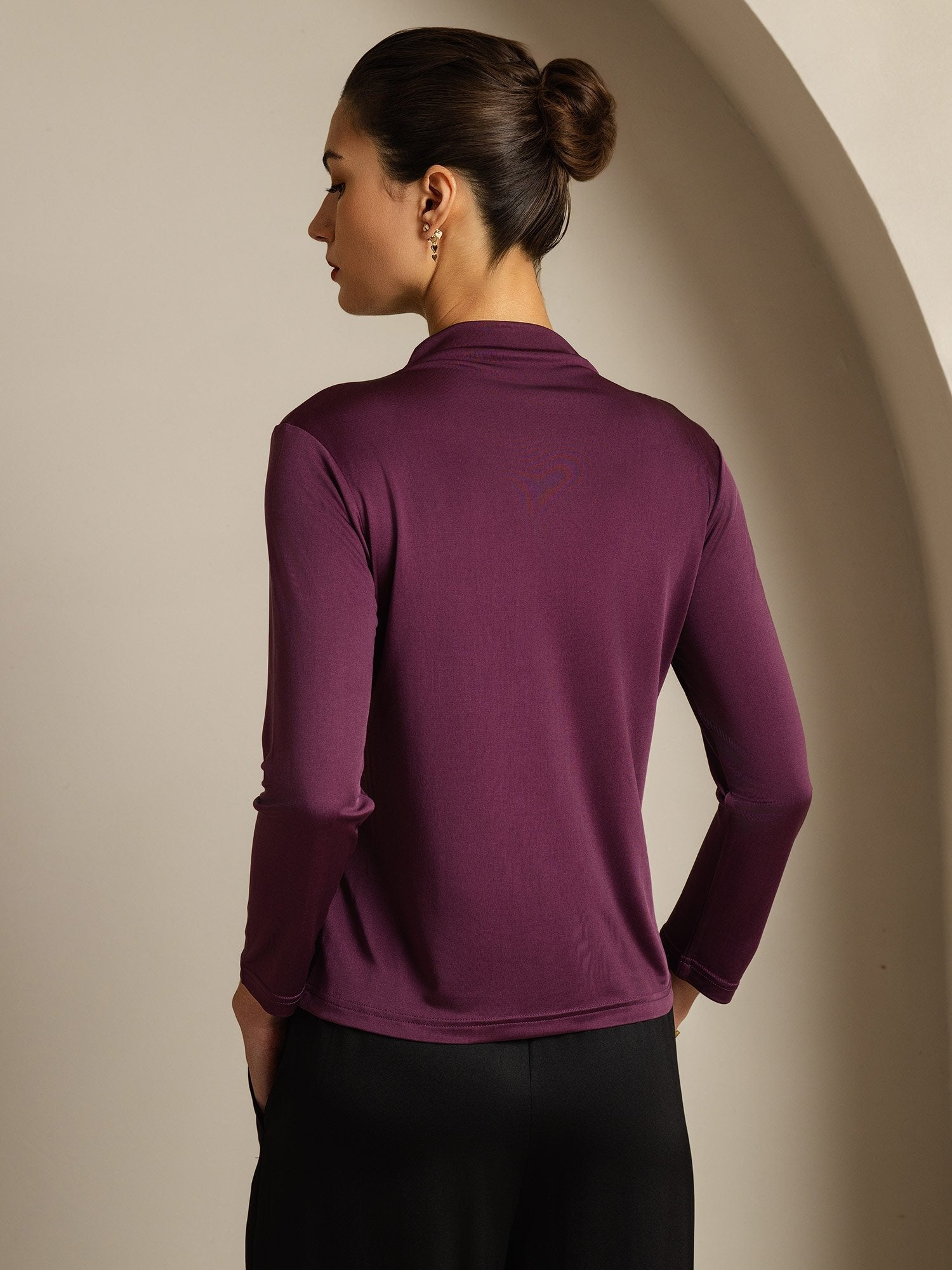 [Lila] SilkSilky-SE Rent Silke Womens T-Shirt 002