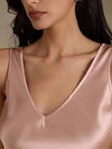 [Toscana] SilkSilky-SE Sleeveless V Neck Cami Toppar 003