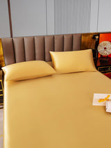 [Champagne] SilkSilky-SE 22Momme Bäddset 005