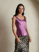 [Mörklila] SilkSilky-SE Sleeveless Cami Toppar 005