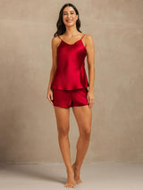 [Vin] SilkSilky-SE Spaghetti Strap V Neck Camisole Set 007