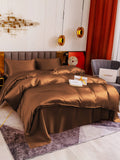 SilkSilky SE 19Momme Rent Silke Bedding Set Kaffe 003