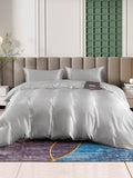 SilkSilky SE 25Momme Rent Silke Bedding Set Silver 002