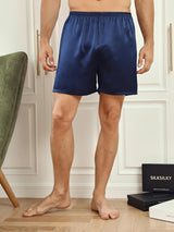 [Mörkblå] SilkSilky-SE Men's Sleep Shorts 003