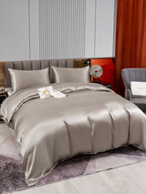 [Grå] SilkSilky-SE 22Momme Rent Silke Bedding Set 005,