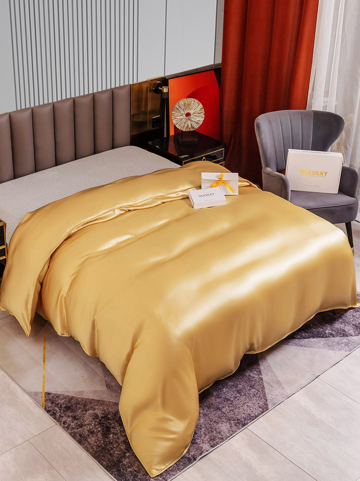 [Champagne] SilkSilky-SE 22Momme Duvet Covers 002