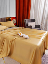 [Champagne] SilkSilky-SE 22Momme Bäddset 005