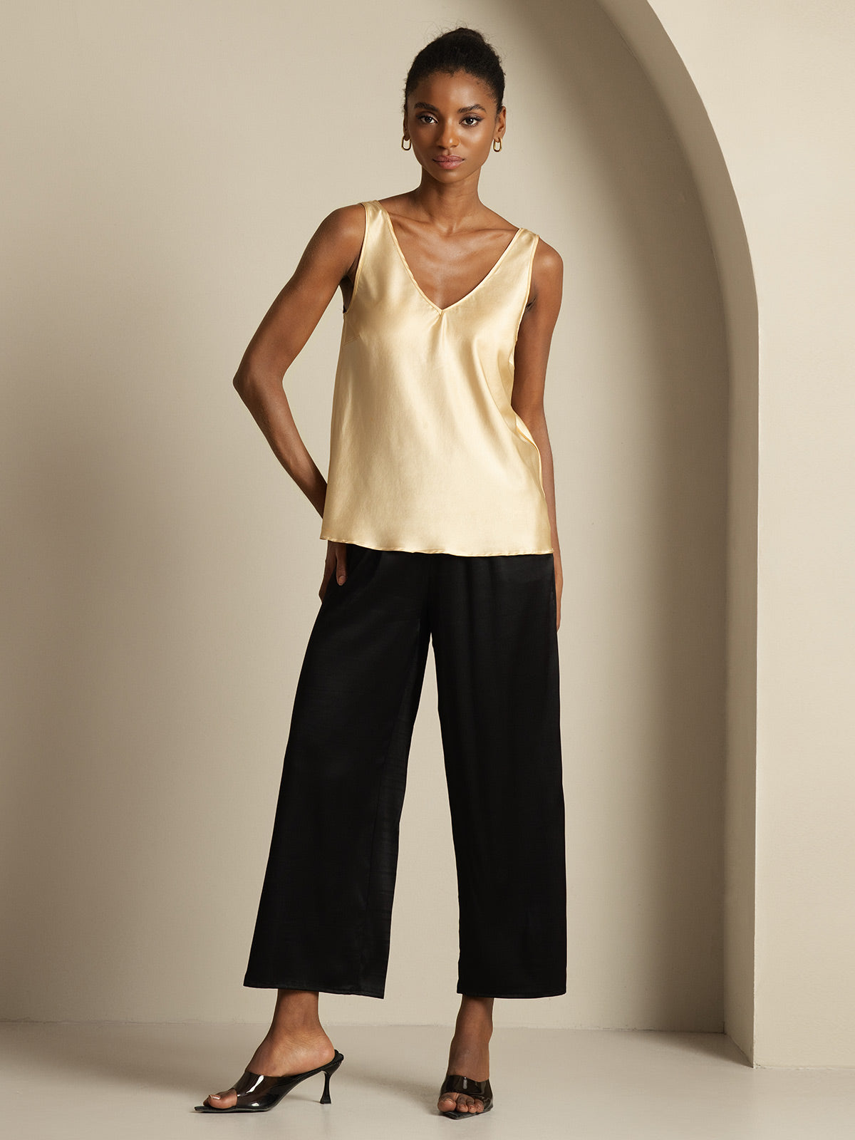 [Champagne] SilkSilky-SE 19Momme Silke Camisoles 008