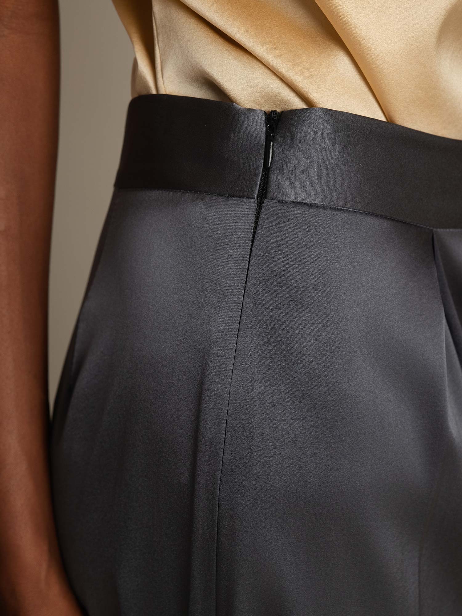 [Mörkgrå] SilkSilky-SE 19Momme Dambyxor 005