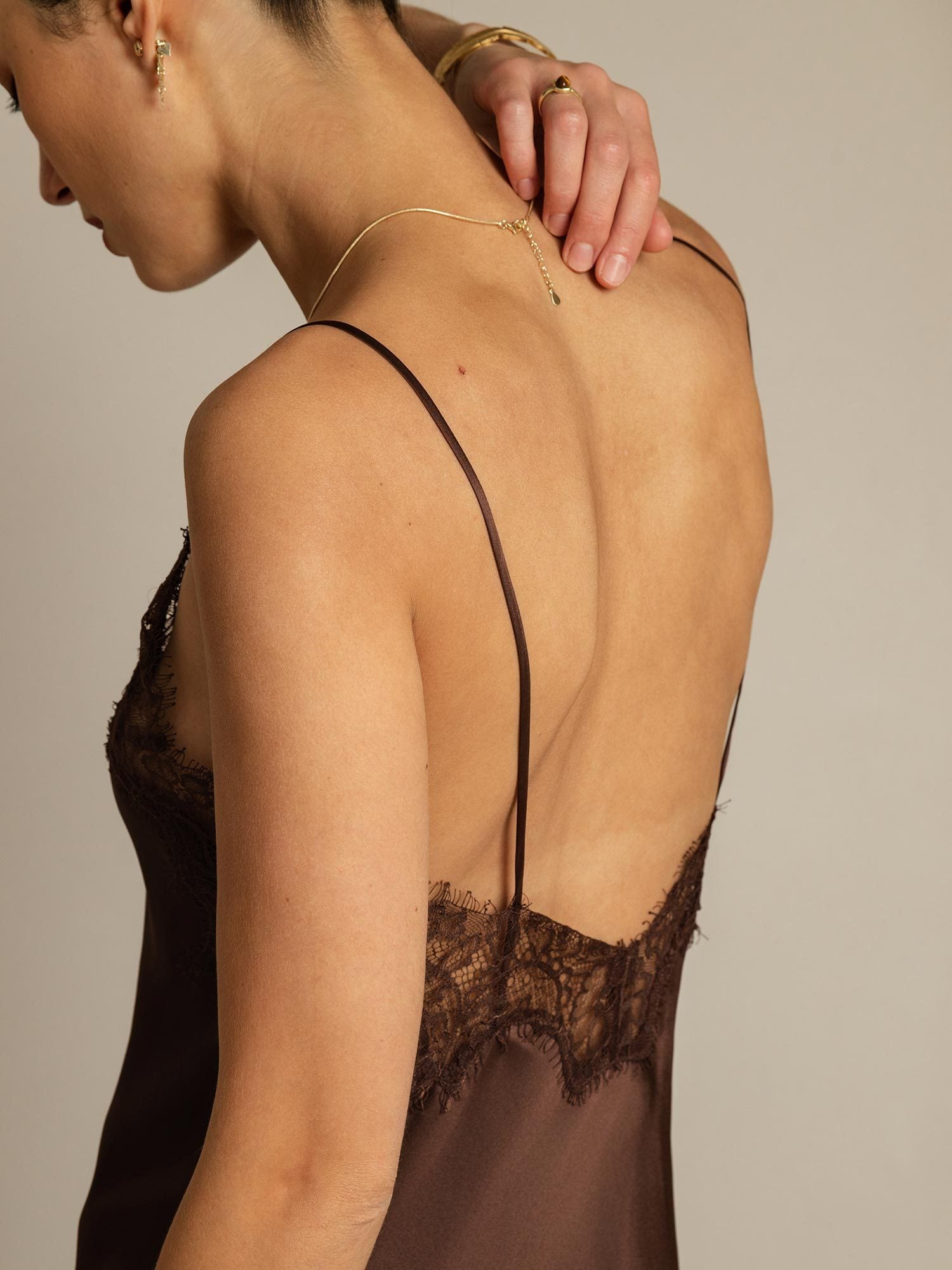 [Brun] SilkSilky-SE Rent Silke Dress 005