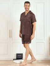 [Kaffe] SilkSilky-SE Short Sleeve Lapel Collar Herr Pyjama 005