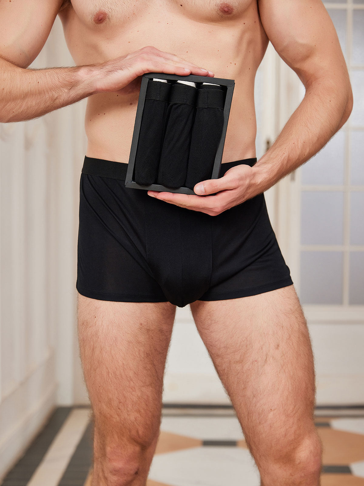 [Svart] SilkSilky-SE Herr Underkläder 003