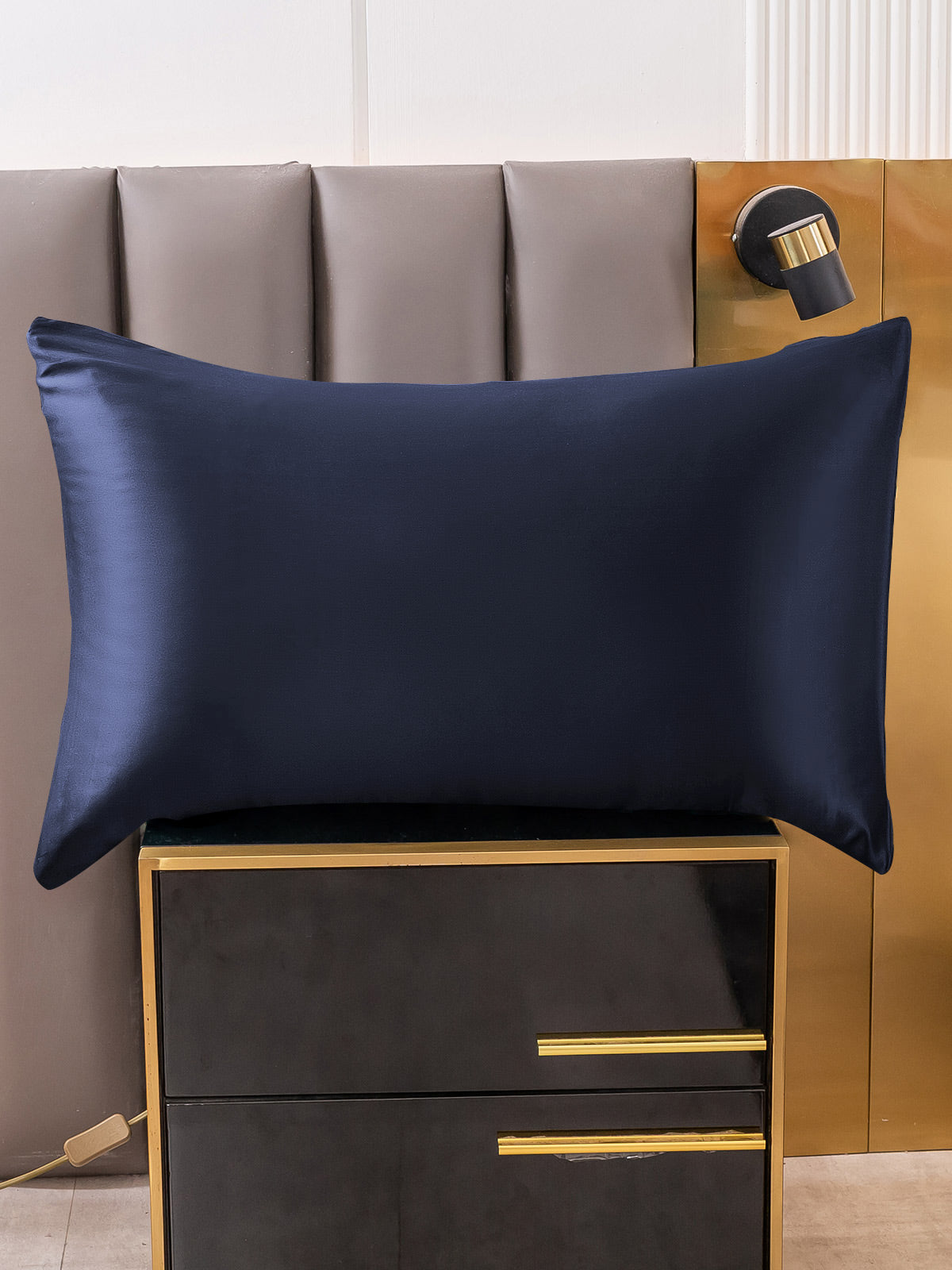[Mörkblå] SilkSilky-SE 22Momme Rent Silke Pillowcase 004