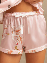 [Rosa] SilkSilky-SE Short Sleeve Lapel Collar Dam Pyjama 005