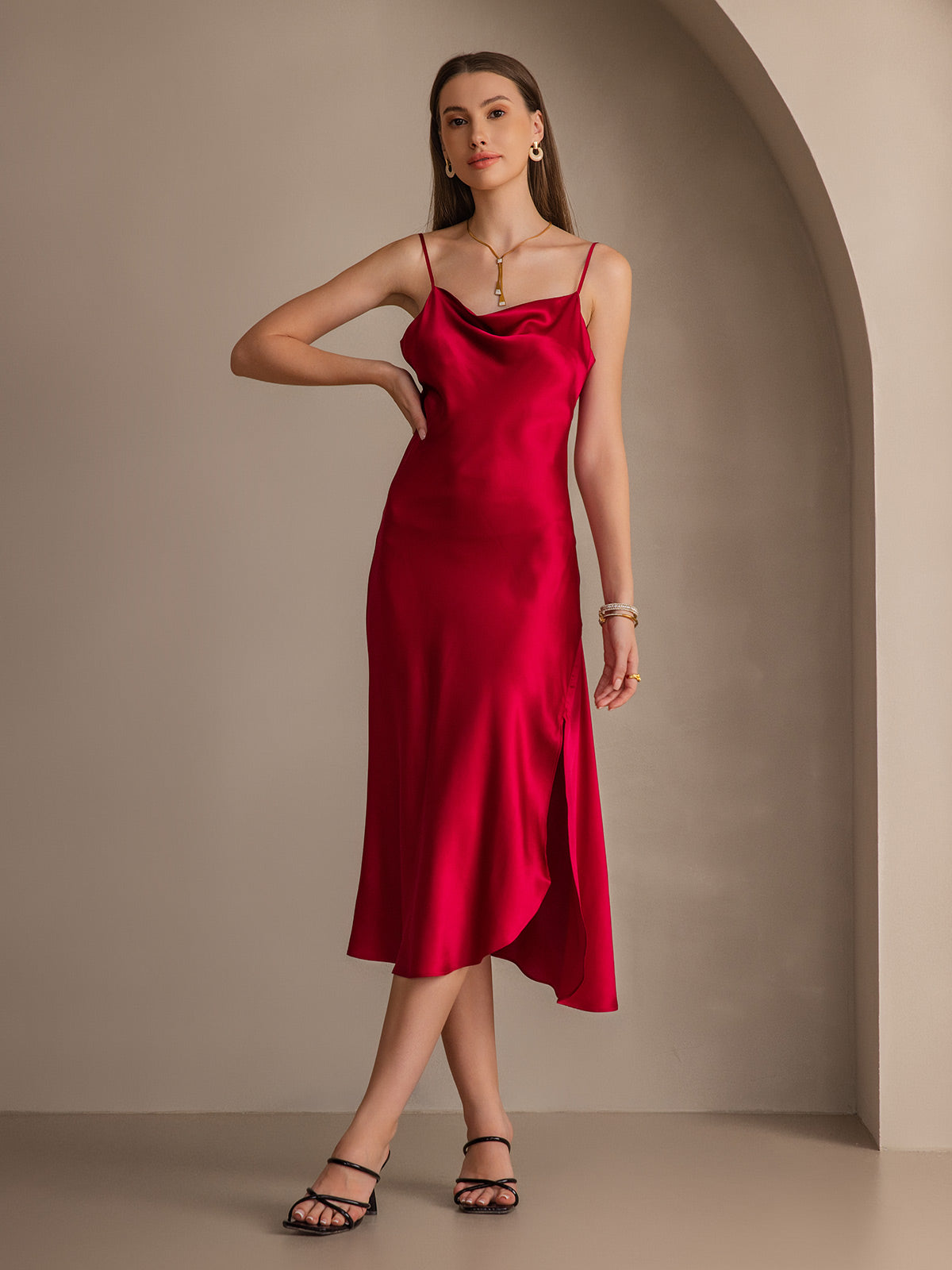 [Vin] SilkSilky-SE 19Momme Rent Silke Dress 007