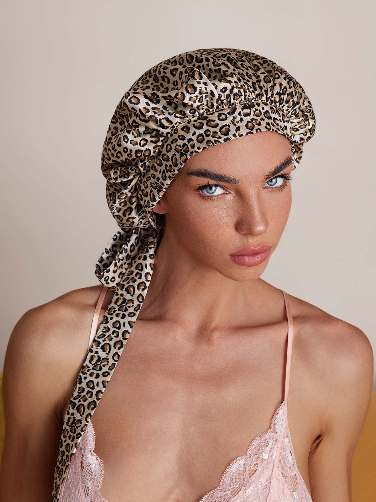 [Leopard] SilkSilky-SE Rent Silke Sleep Cap 006
